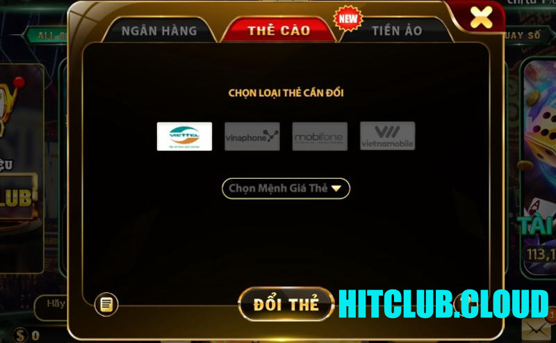 Đổi thẻ cào Hit Club